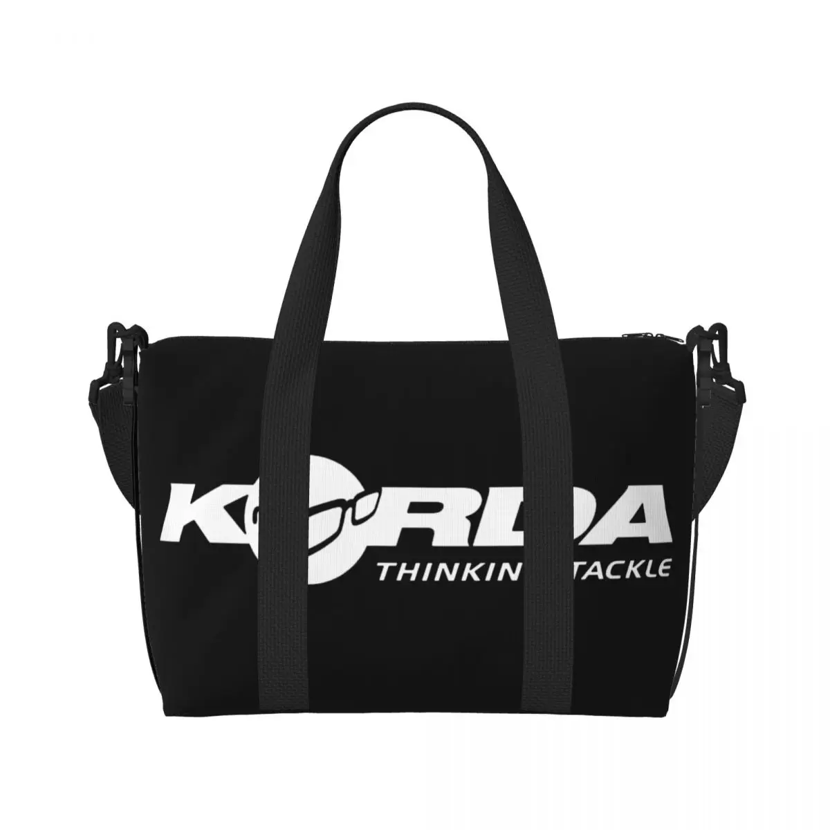 Custom Korda Fishing Logo Beach Tote Bag for Women Fish Carp Fisherman Gift Big Compartment Gym Beach Travel Bags