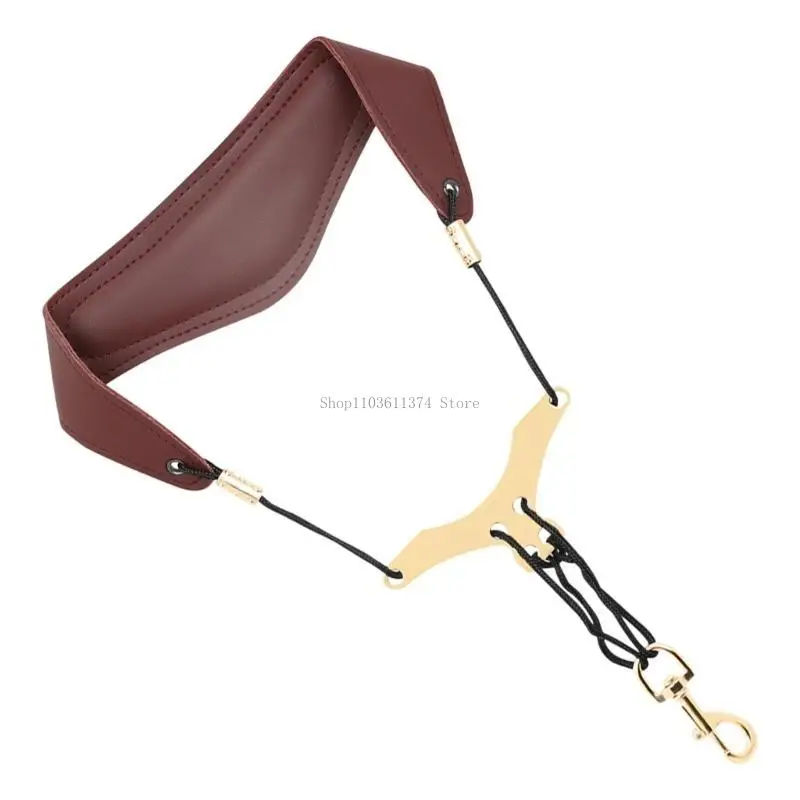 Saxophone Neck Strap Slings Leathers Padded Neck Strap for Regular Beginners