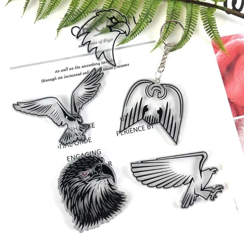 A52E Anhängerform Tonformen Adlerförmige Silikon-Schlüsselanhänger-Formen Silikonmaterial Perfektes Geschenk für – Detail 1