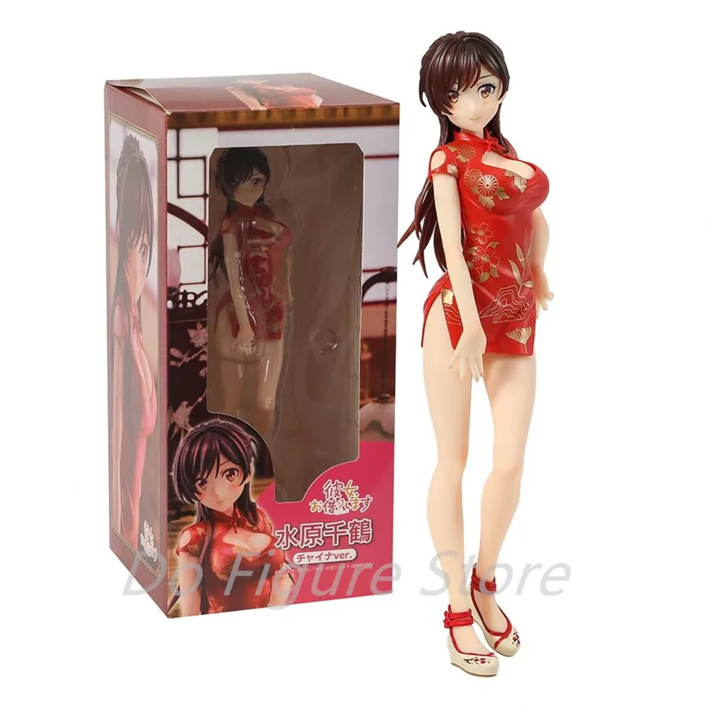 Anime Rental Girlfriend Figure Ichinose Cheongsam Girl Pvc Action Figure Toy Mizuhara Chizuru Collection Model Doll