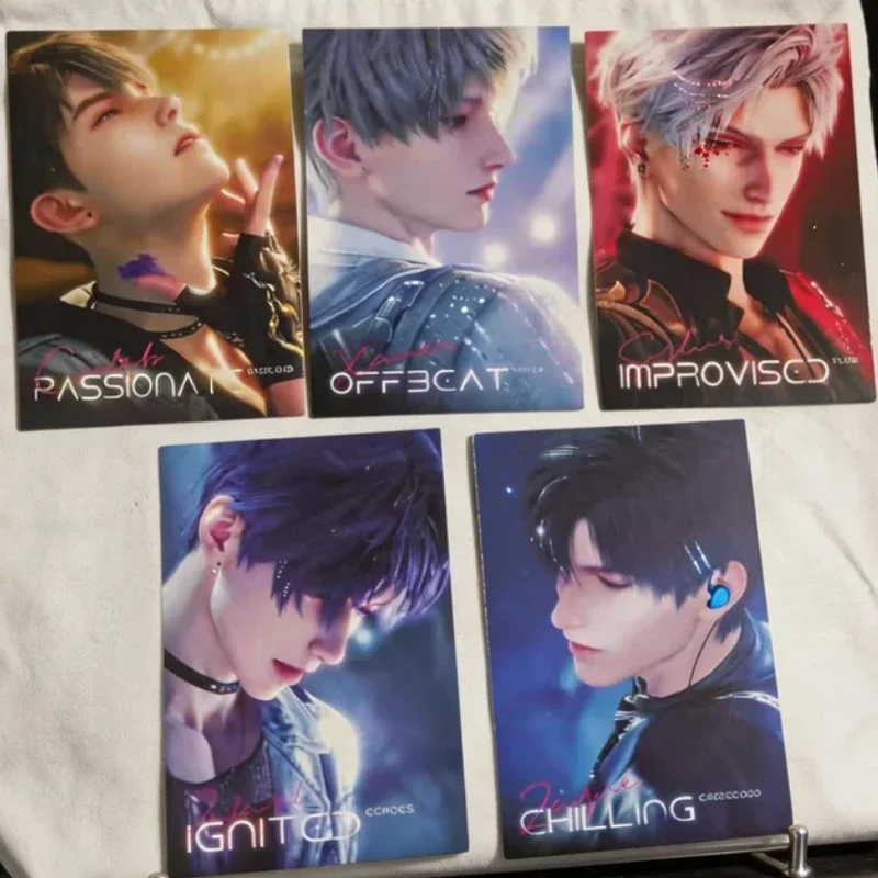 5Pc/Lot Love and Deepspace Character Postcards Sylus Rafayel Zayne Xavier Caleb Official Collection Art Cards