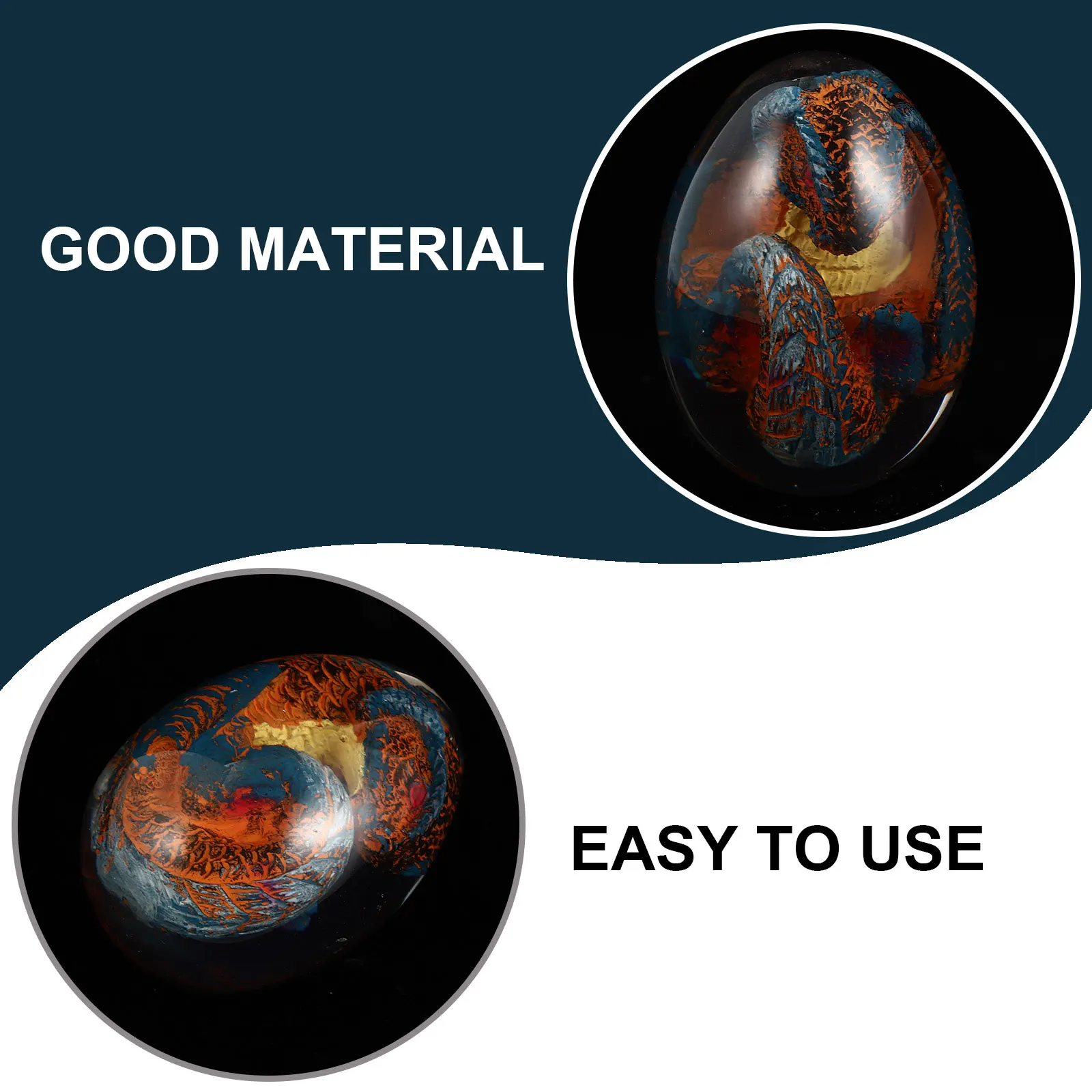 

Egg Decoration Creative Transparent Resin Dragon Ornament Home Garden Office Desktop Decor Lifesize Gift