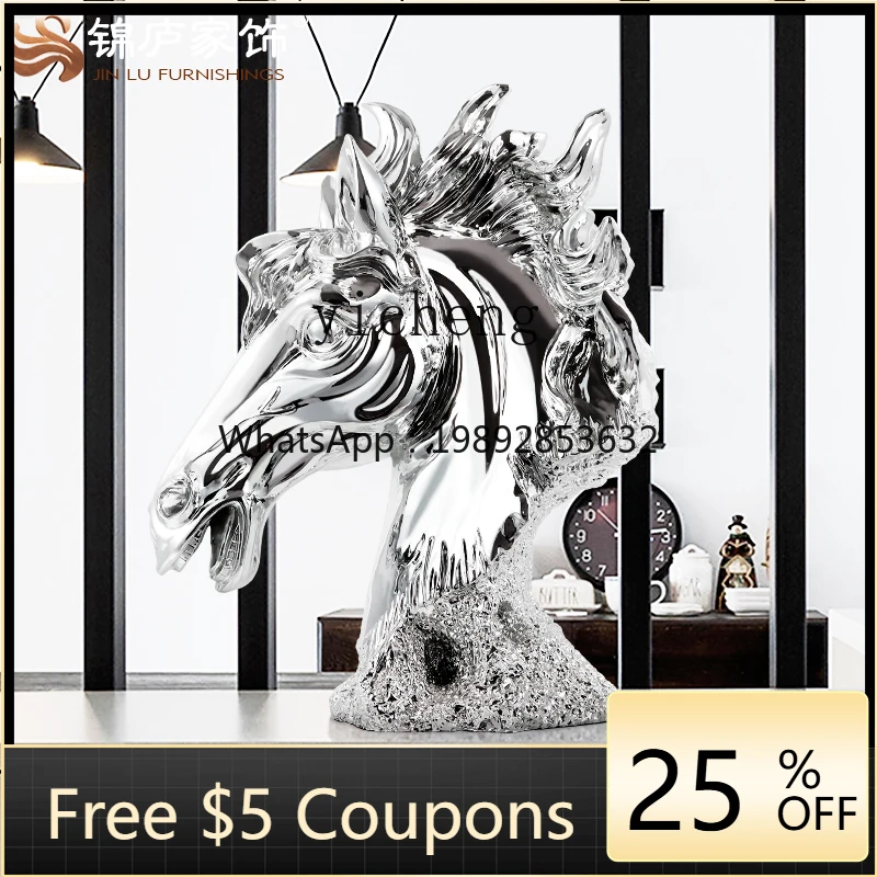 L2-4  European home decoration horse head shape ornament entrance wine cabinet club creative handicraft decoration