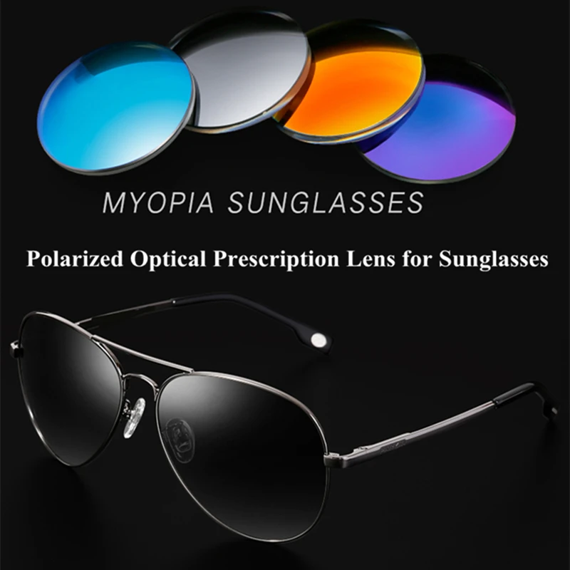 1.56 1.61 Index Multi Focal Progressive Polarized Sunglasses Lenses Optical Prescription Lens for See Far and Near 2PCS