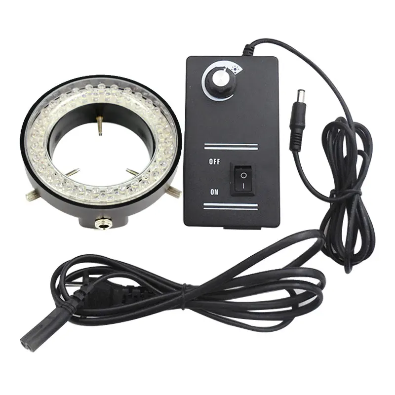 60 LED Ring Light Adjustable Brightness Illuminator Lamp for Stereo Microscope LED Light Camera Light Source