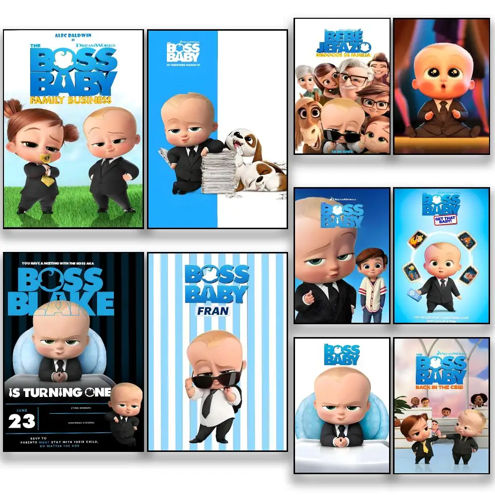 Movie T-The Boss Baby Poster HD Removable Wall Art Gift Bedroom Lounge Dorm Office Gaming Cafe Bars