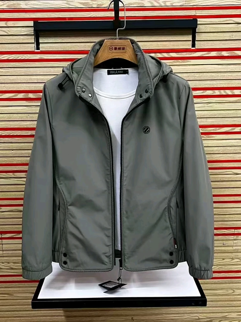 

Men's Casual Hooded Jacket 99057 Spring Autumn New Arrival High Quality Fashionable Un Detachable Standard Fit Long Sleeve Zi...