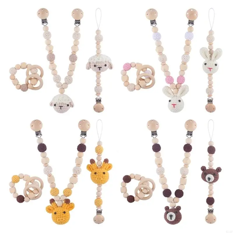 

W3JF Lovely Design Baby Pacifier Chean Caring Hanging & Paciefier Set Carding Silicone Pacifier Chain для комфорта и