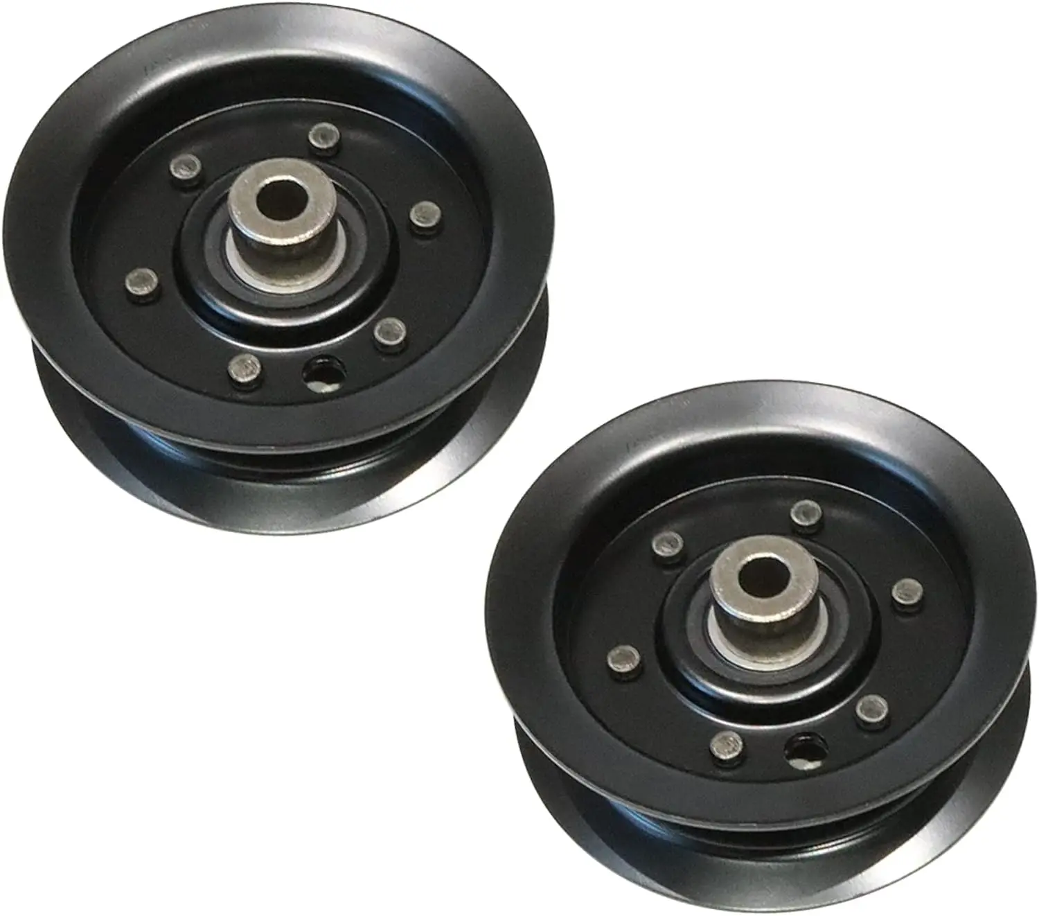 2 PCS of Black Flat Idler Pulley 106-2175 Compatible with Exmark Toro 50 54 Inch Deck Quest Timecutter 132-9420