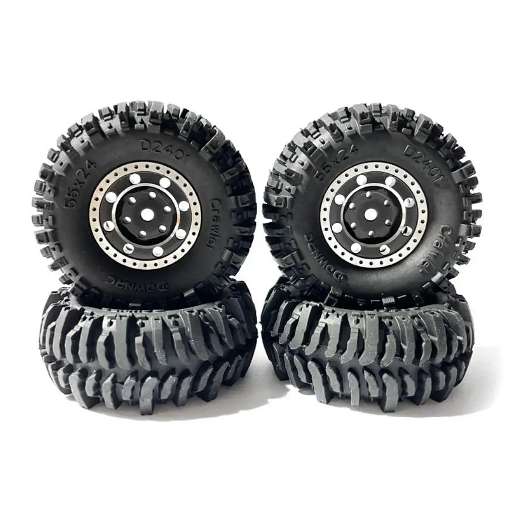 

RCGOFOLLOW Wheel Rims Tyre RC Car Part Durable Rc Wheel Rims Tyre For 1/24 SCX24 Crawler RC Upgrade Part