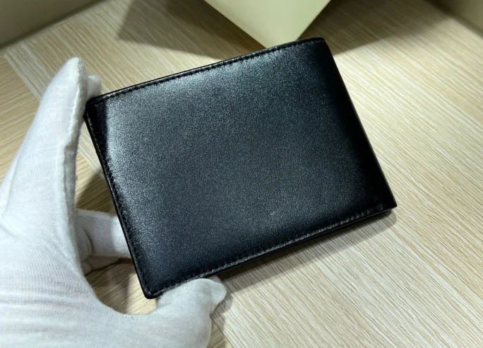 

MB logo 14548 men's horizontal version of short wallet high-end business wallet manufacturers cowhide message for more photo