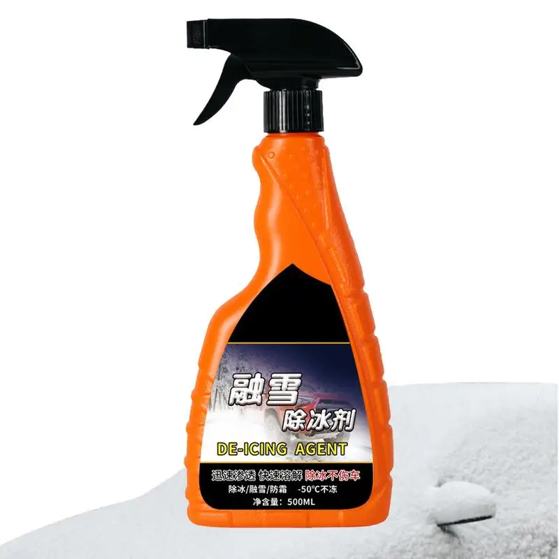 

Windshield Deicer Spray 500ml Snow Melting Defrost Deicer Spray Snow Melting Deicer De-icer Windshield Trigger Spray Car Glass