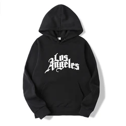 Los Angeles Printing Sweatshirts Women Loose Hip Hop Style Hoodies High Quality Spring Autumn Casual Hooded Pullover Tops