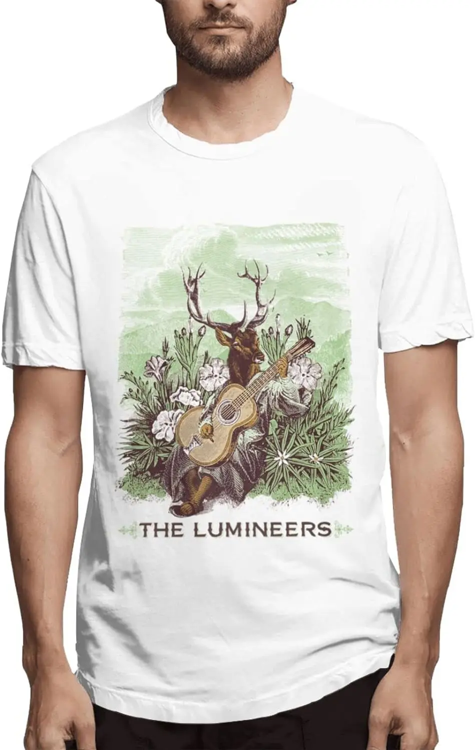 

The Rock Lumineers Band Logo T Shirt Men's Fashion Tee Cotton Loose Short Sleeves T-Shirts Black