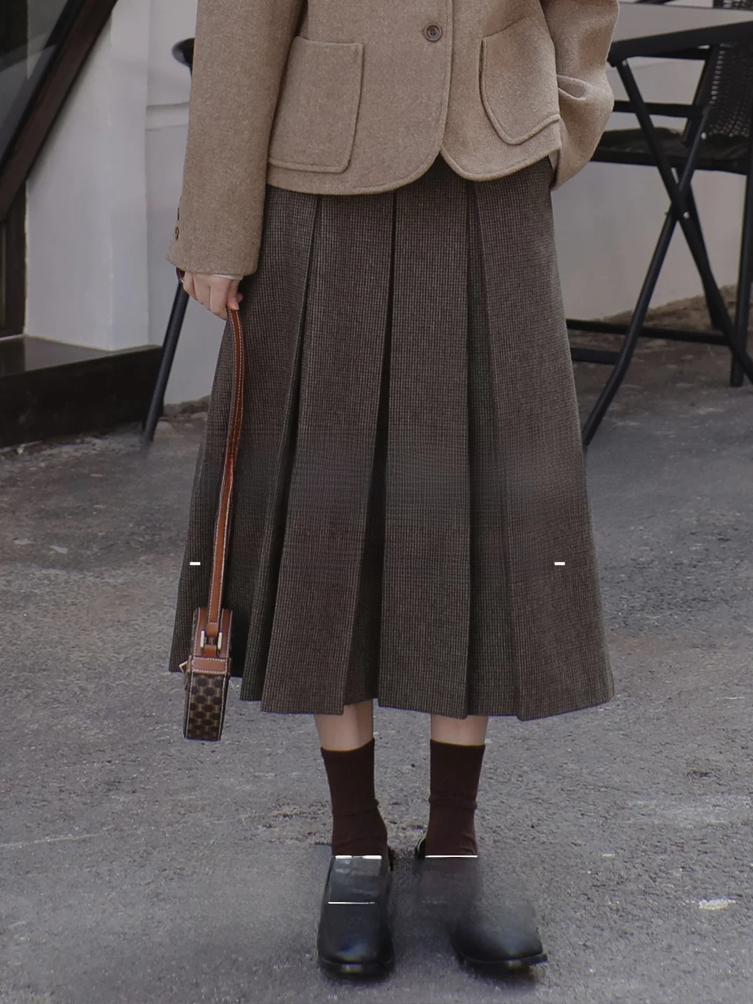 

Осенне-зимняя лимитированная серия: юбка-трапеция с высокой талией, свободного кроя, для повседневной носки, из других материалов, 00%