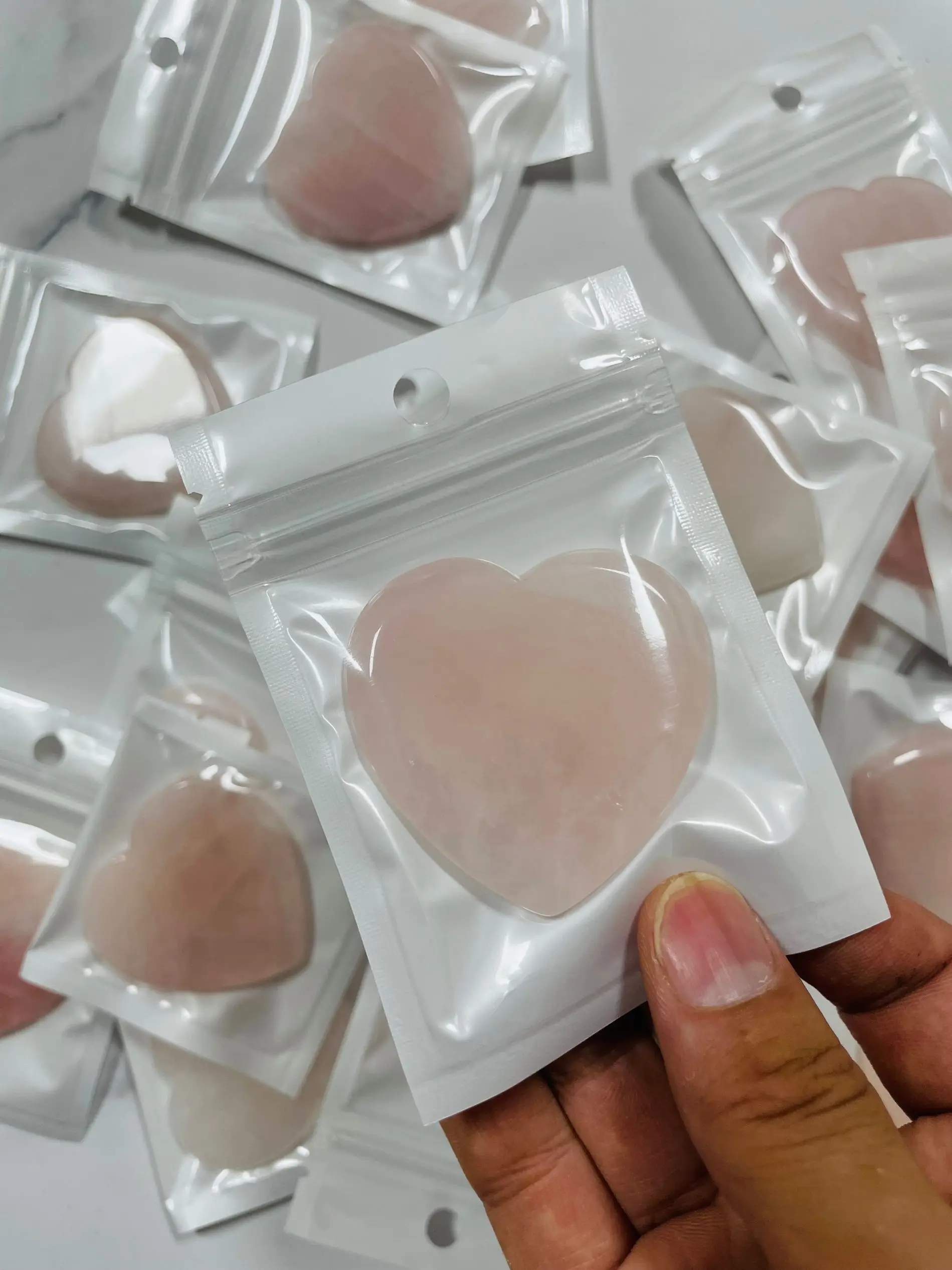 10 Pcs Pink Heart Shaped Lash Jade Stone Glue Pallet for Lash Extension Eyelash Glue Holder Woman Makeup Tools Accessories