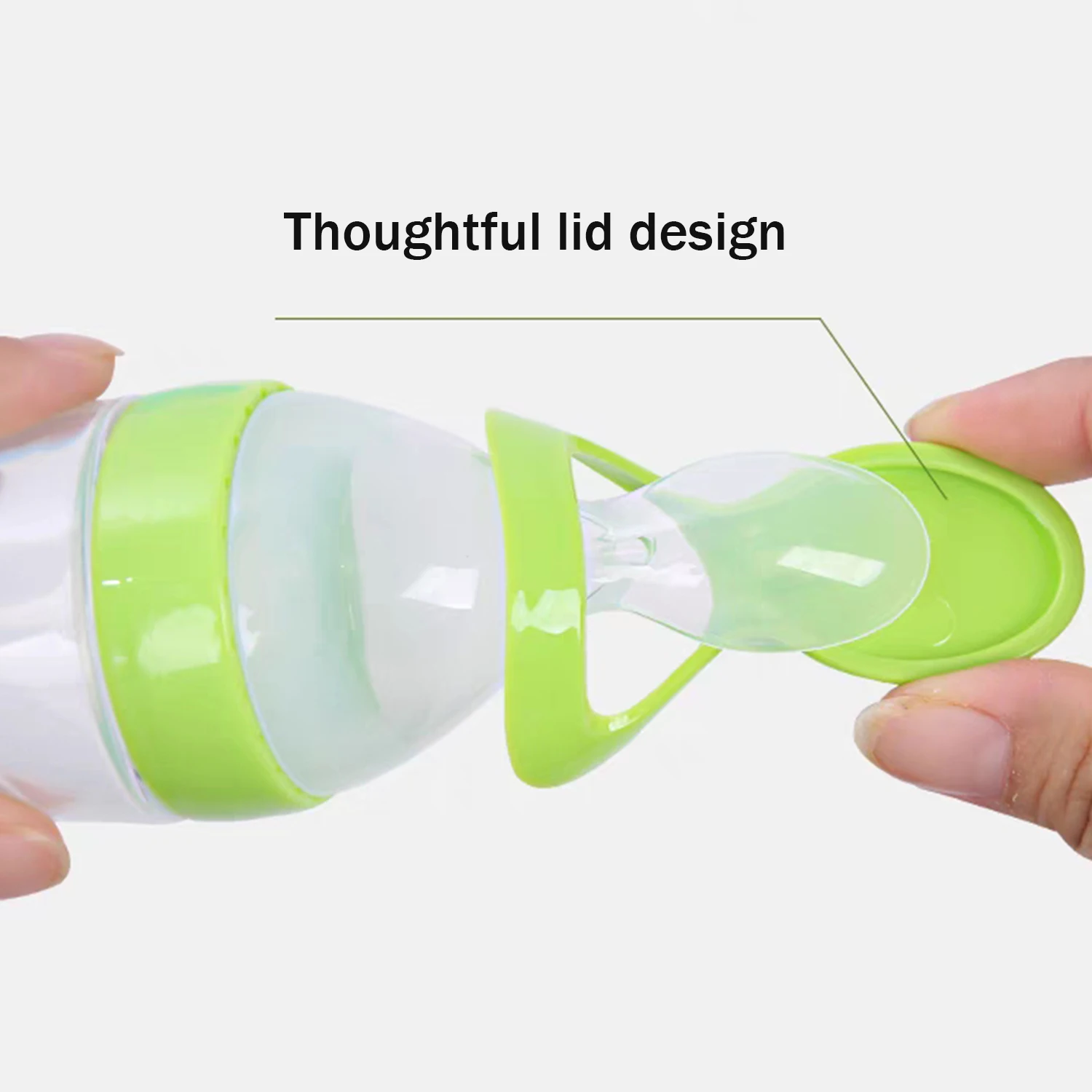 Multifunctional Baby Rice Paste Spoon, Squeeze Feeding Spoon, Spill-proof, Baby Complementary Feeding Godsend