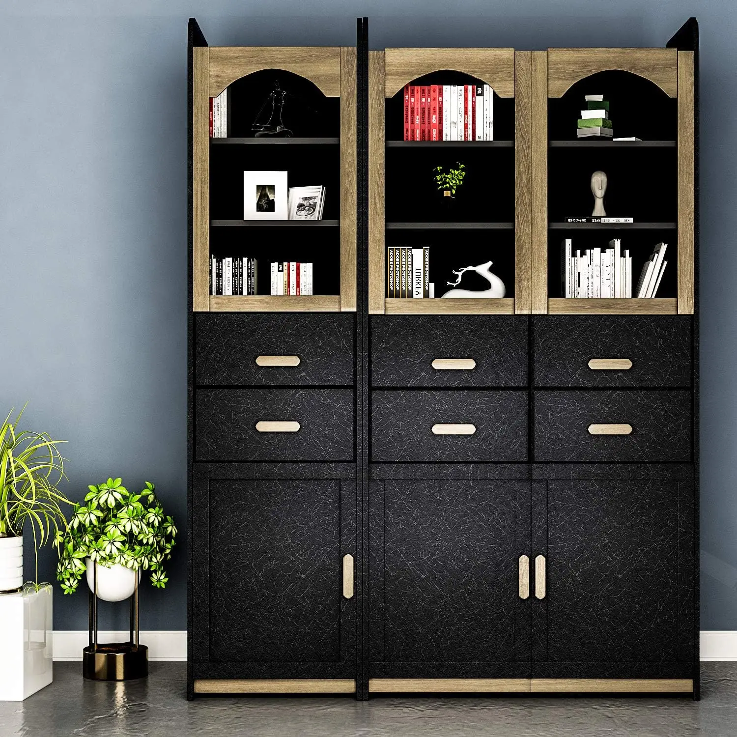 55/40 cm breite wasserdichte Tapete, schwarzes Seiden-Vinyl, selbstklebende Aufkleber für Wandmöbel, Wohnzimmer, Kontaktpapier, Heimdekoration