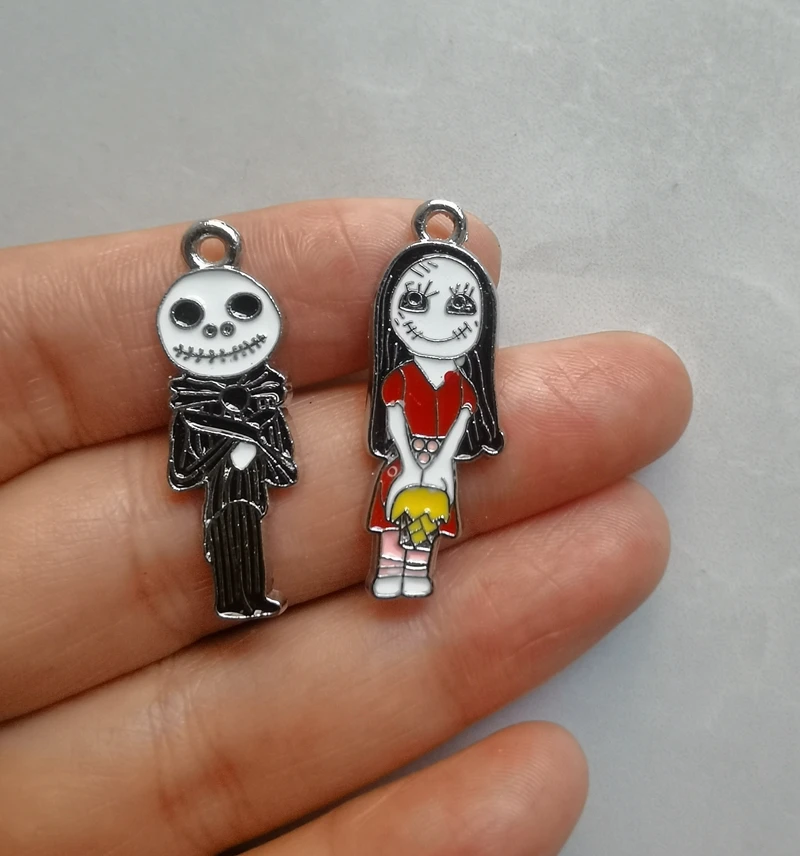 

10 Pieces Disney Nightmare Before Christmas Pendant DIY Earring Necklace Bracelet Accessories Alloy Diy Decoration Pendant