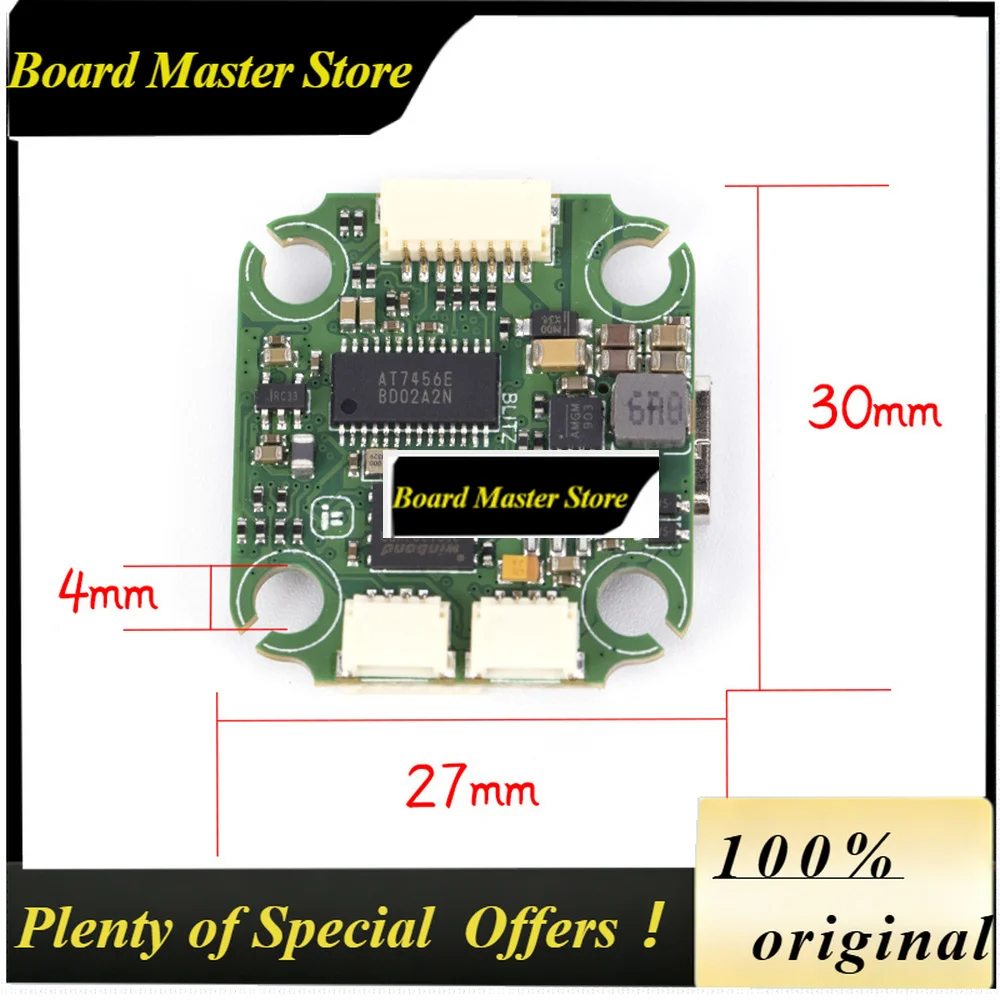 BoMaSIFlight BLITZ Mini F7 Flight Controller Stack OSD（AT7456E）W/ BLITZ E55A 4-IN-1 ESC DShot150/300/600 2-6S For FPV Drone