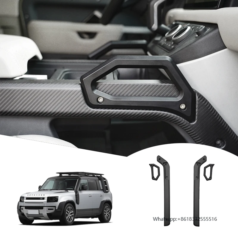 

daCenter Console Carbon Fiber ProtectiveReal Decorative Strip for Central Control Armrest for 2022 2023 Land Rover Defender