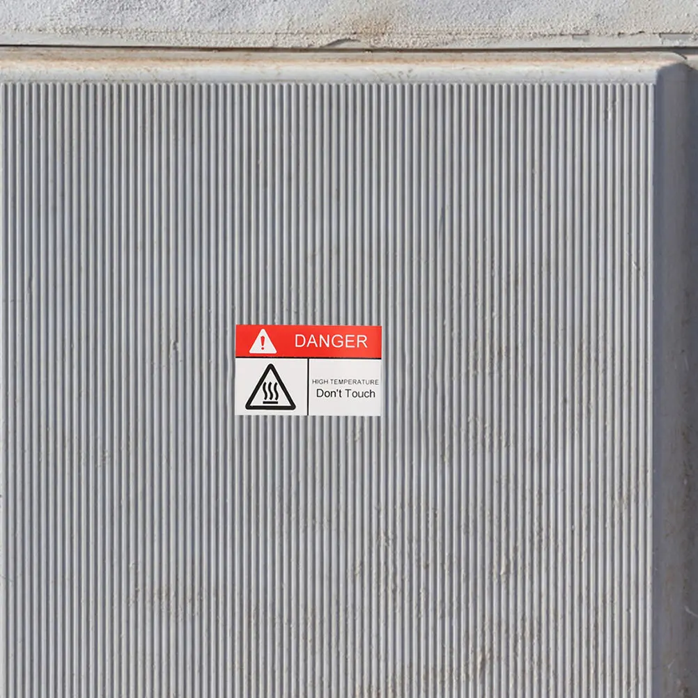 4 قطعة ملصقات سطحية ساخنة تحذيرية لدرجة الحرارة العالية ملصقات أمان لاصقة قوية لحرق مشعات الآلات