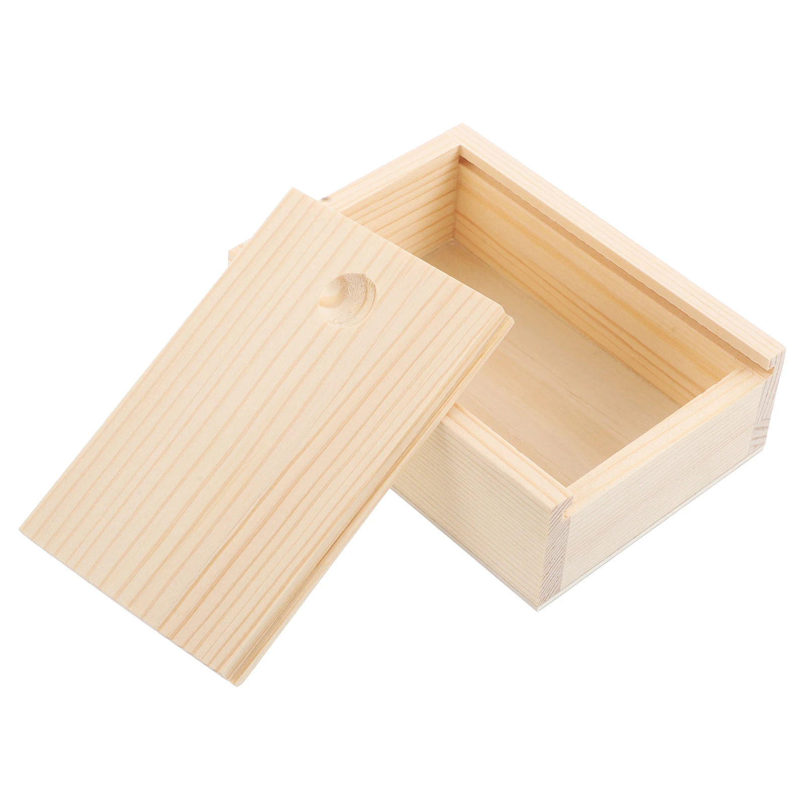 

Natural Wood Small Storage Box Sliding Lid Wooden Jewelry Playing Card Organizer Travel Decorative Box Wood Storage Boxes