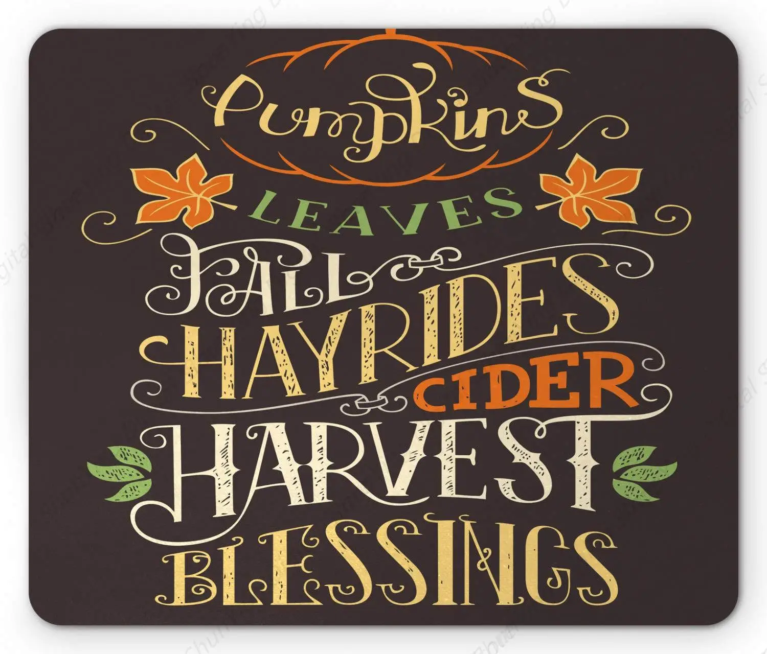 

Thanksgiving Gift Mouse Pad Autumn Harvest Theme With Apple Cider Non Slip Rubber Durable Computer Mouse Pad 25*30cm