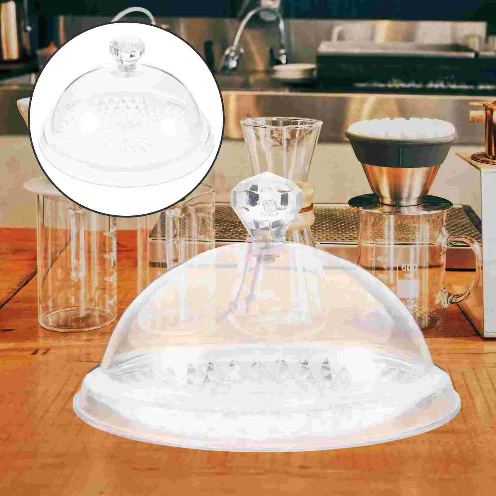 

Fruitcake Dome With Glass Lid Container Plate Acrylic Disc