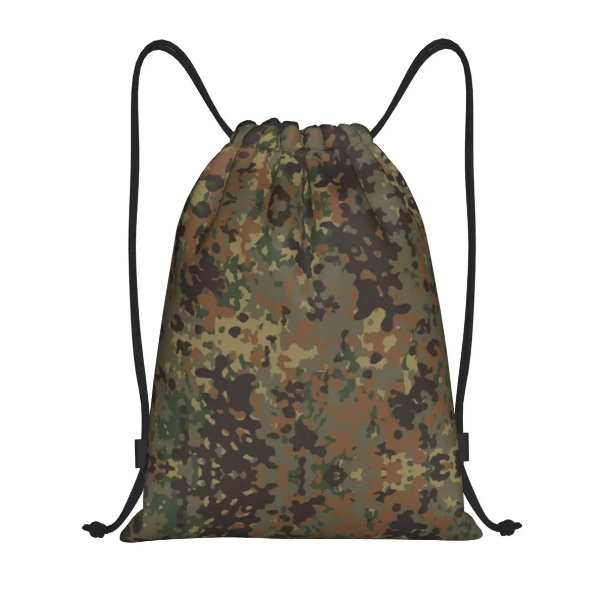 

Custom Flecktarn Camo Drawstring Backpack Sports Gym Bag for Women Men Military Army Camouflage Shopping Sackpack