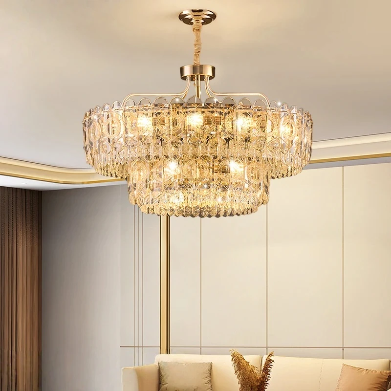 Living Room Chandelier Crystal Modern Hanging Chandelier Dining Room Hanging Lamp For Kitchen Island Hall Pendent Light Lighting