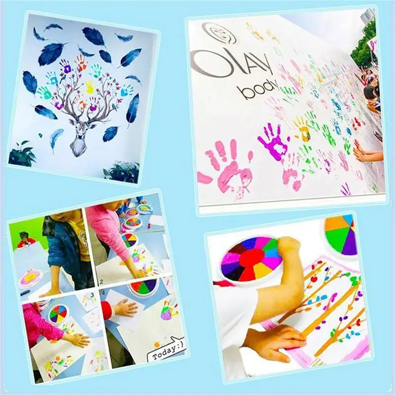 Juego de pintura a mano reutilizable para adultos, kit de pintura portátil para el hogar, suministros escolares, accesorios para niños