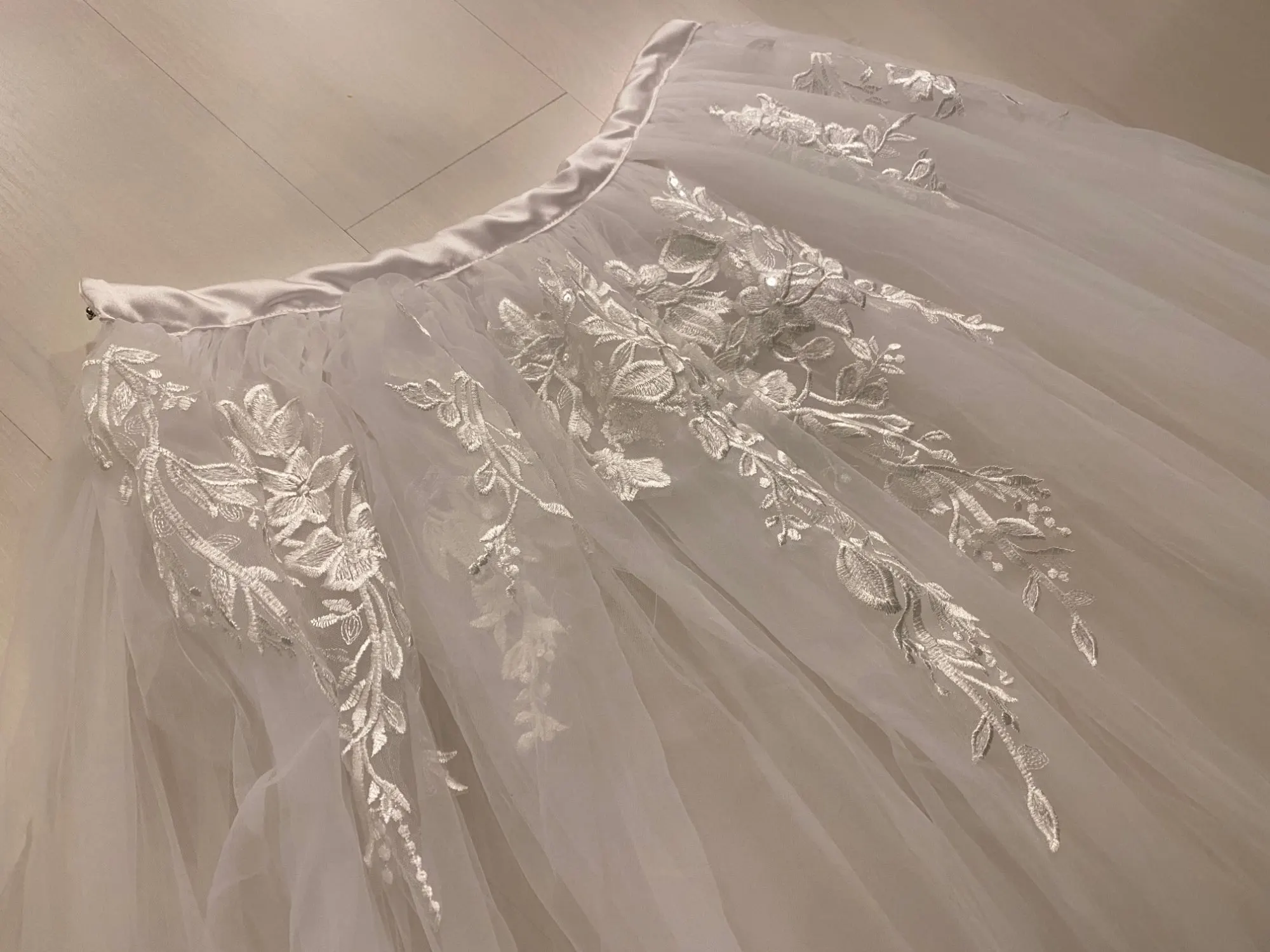 MANRAY – jupe détachable de haute qualité, pardessus de mariage, Tulle, Train de mariage décoré, jupon en dentelle, taille personnalisée, livraison gratuite