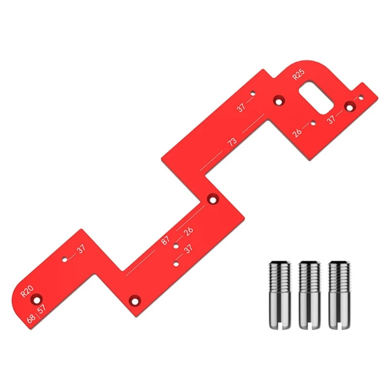 Bögen-Nuthilfswerkzeug, Bögen-Nutform, Schlitzform, Holzbearbeitung, runde Eckenradius-Vorlagen, Aluminium-Nuten