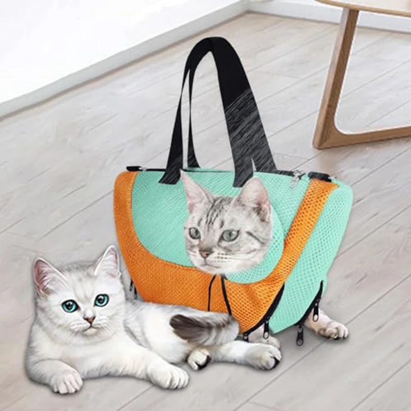 Portable Pet Bathing Bag Travel Cat Bag Shoulder Mesh Breathable Tote Pet Bag Adjustable Dogs AntiScratch Bite Clean Massage Bag