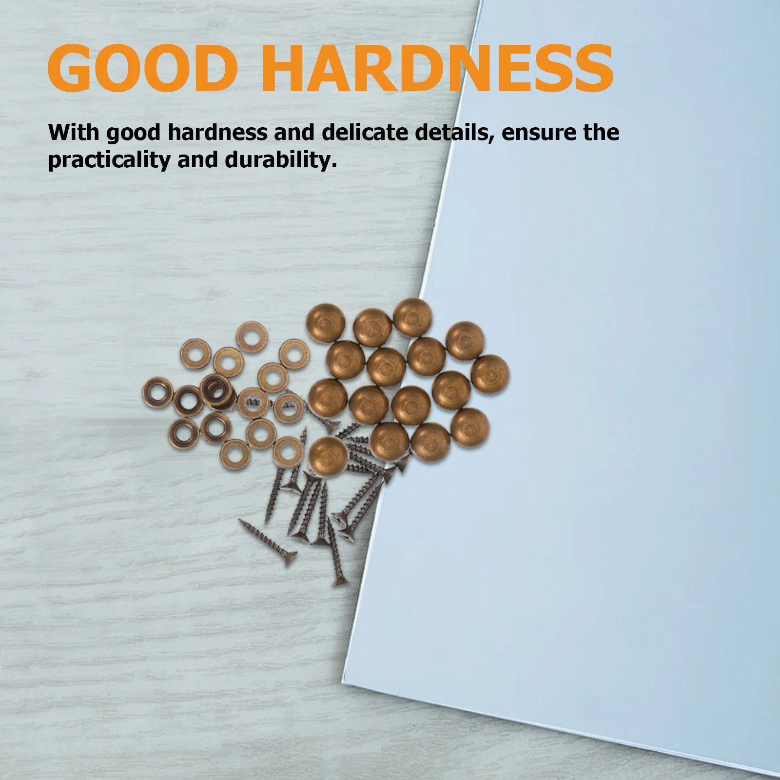 

16Pcs High Reliability Copper Screw Nail for Mirrors Wardrobes Tea Tables Decor Advertising Board Nail Self-Tapping Screw