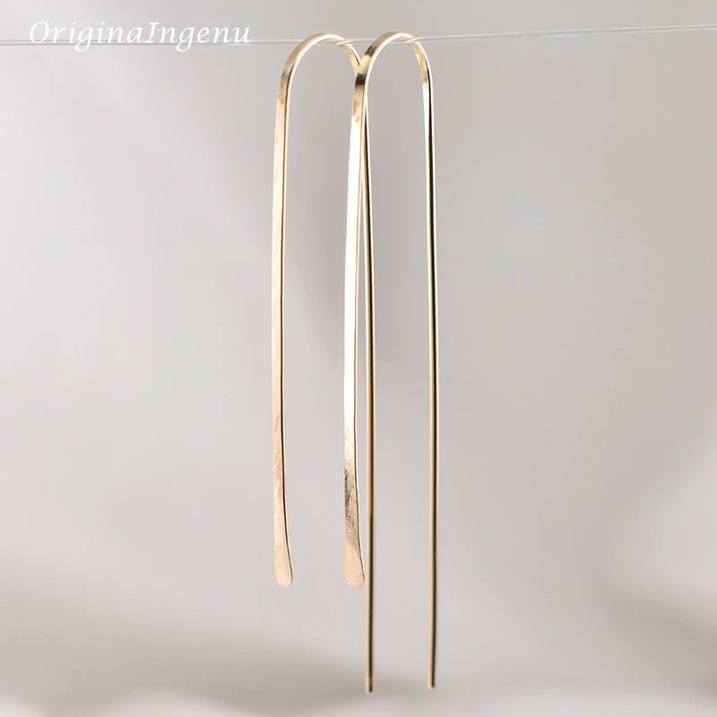 925 Silver Earrings Handmade Gold Filled Jewelry Hammered Vintage Jewelry Minimalist Brincos Boho Oorbellen Earrings For Women
