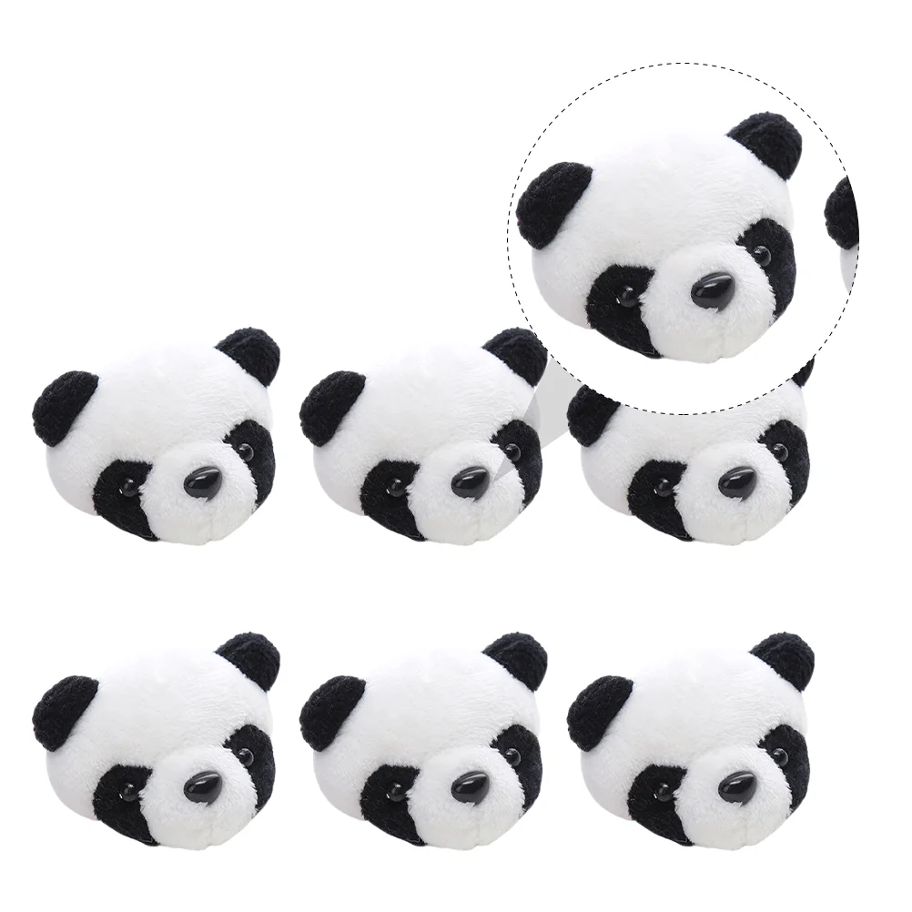 

6Pcs Plush Panda Brooch Cartoon Panda Pin Girl Accessory Brooch Decoration panda breast pin decor badge