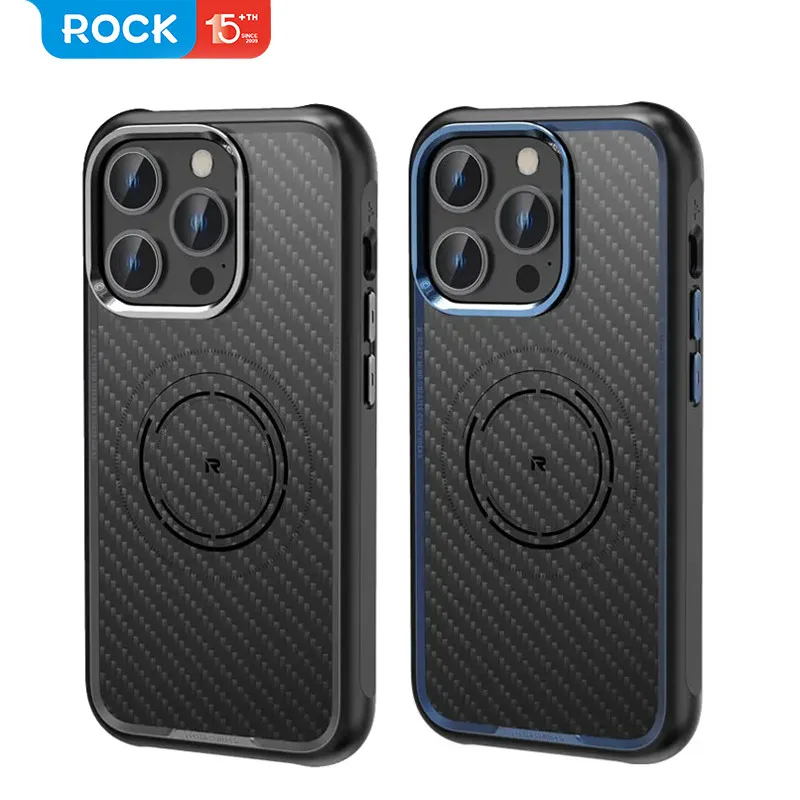 For iPhone 15 Pro / 15 Pro Max Magnetic Case Airbags Quality Durable Multilayer Kevlar Aramid Fiber + Soft TPU Phone Cover