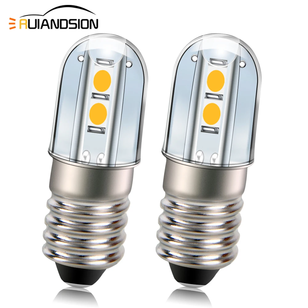 

RUIANDSION 2 шт. E10 4 светодиода S 3030SMD AC 220 В 230 в теплый белый 3000K желтый декоративные огни Водонепроницаемая сменная Светодиодная лампа