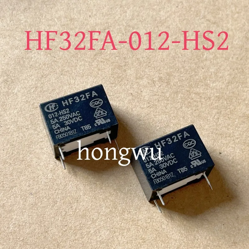 100% Original New 5PCS  HF32FA-012-HS2  DC12V  relay  5A 4pins