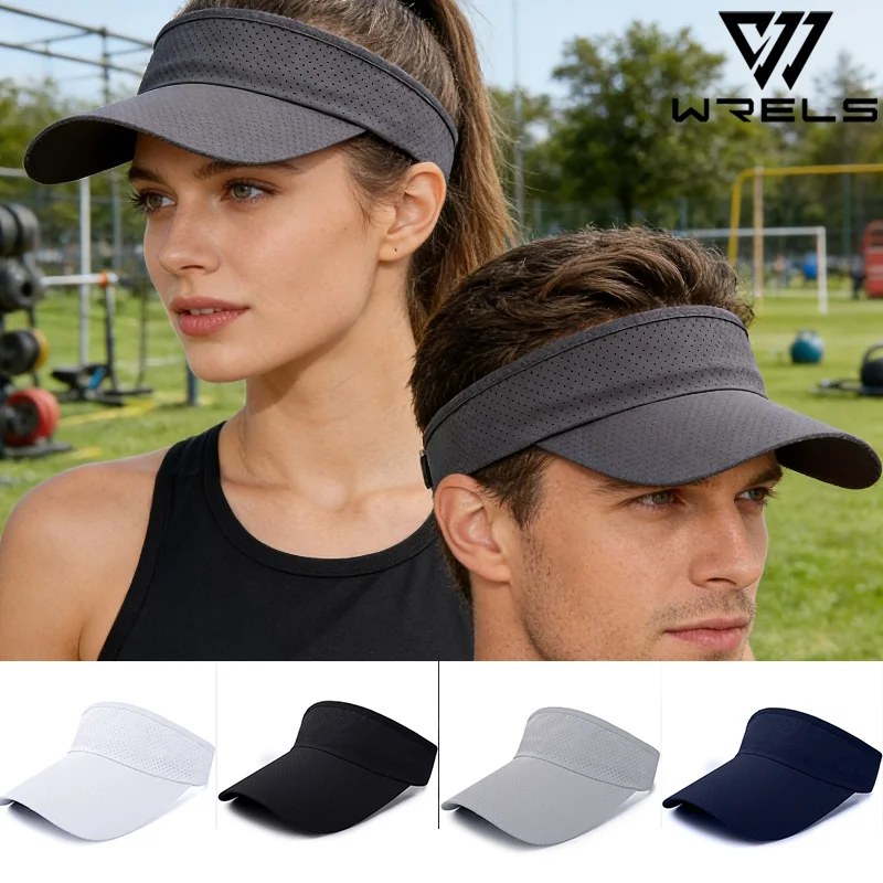 

Summer Golf Visor Cap Empty Top Breathable Sunshade Anti UV Cycling Sun Hat Lightweight UPF 50+ Hiking Travel Running Hat