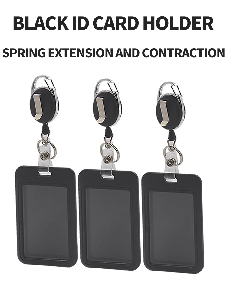 Work Permit Card Set - Rope Retractable Neck Hanging Document Card Set - Chest Tag Access Control Hard Shell Protective Set