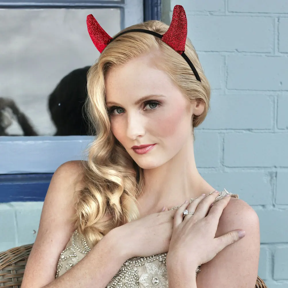 

6 Pcs Horn Headb Durable Plastic Felt Lightweight Non Fading Halloween Party Women Girls Costume Role Playing Themed Hair