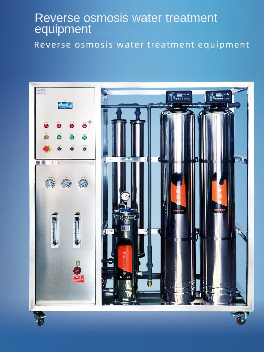 Large Stainless Steel Reverse Osmosis Water Treatment Equipment Pure Water Deionized Ro Food Grade Industrial Water Purifier