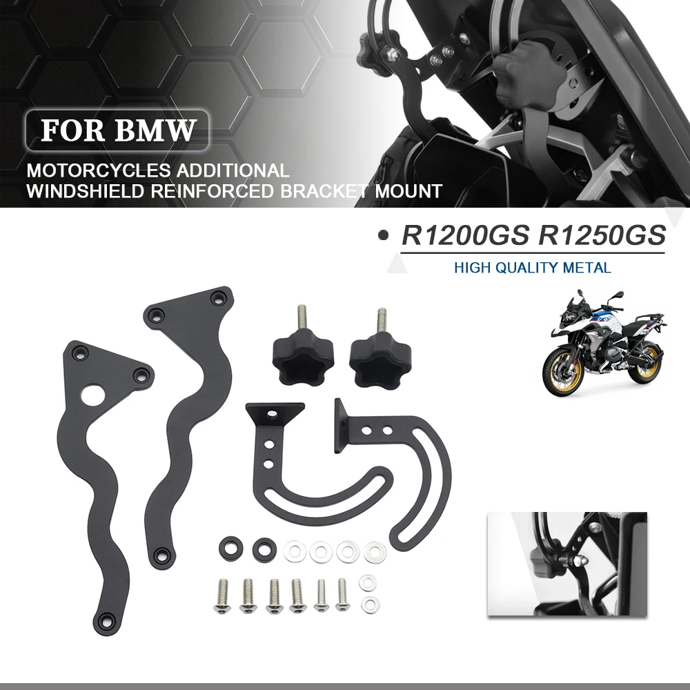 R1200GS Adventure 13-23 Windshield Support Holder Windscreen Strengthen Bracket Kits for BMW R1250GS R 1200GS LC/ADV 2014 - 2022