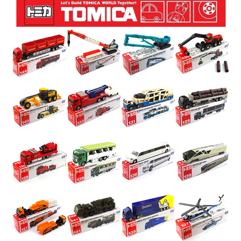 Takara Tomy Tomica Long Type Diecast Truck Car Model Toy Simulation Vehicle Mobile Machinery Shop Gifts for Boys Children