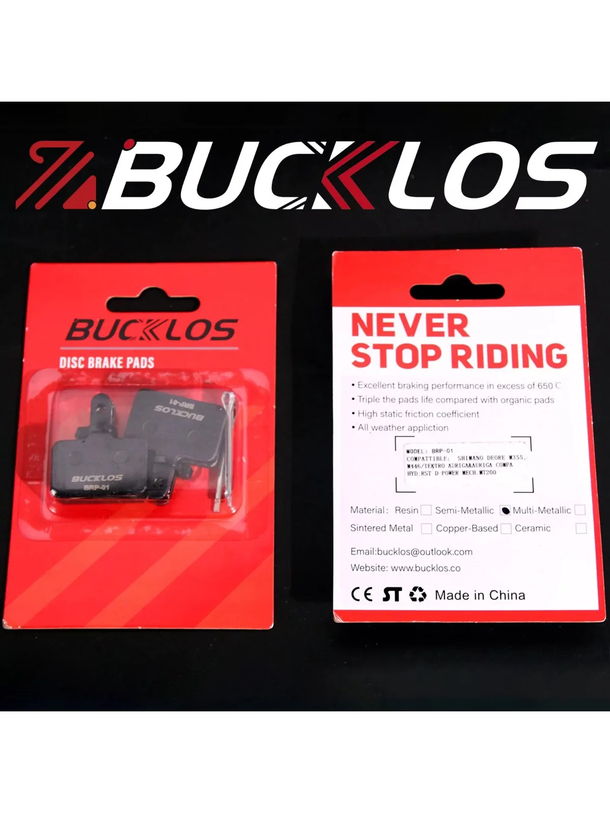 AliExpress BUCKLOS Semimetallic Disc Brake Pads MTB Brake Pads for Shimano B01S/B03S/B05S-RX Mountain Road Foldable Bicycle Less Noise Pads