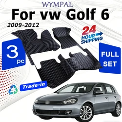 Car Floor Mats For Volkswagen vw Golf 6 2012 2011 2010 2009 Carpets Foot Pads Custom Accessories Interior Pedals Product Rug
