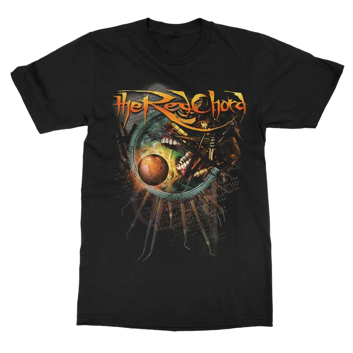 The Red Chord Horror Wolf and Multi Eyed Creature Print T Shirt, Grotesque Dark Death Rock Graphic, Death Metal Rock Tee